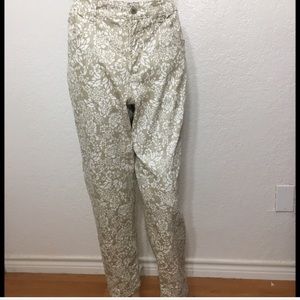Charter Club Jean Shop Beige Floral Jeans
